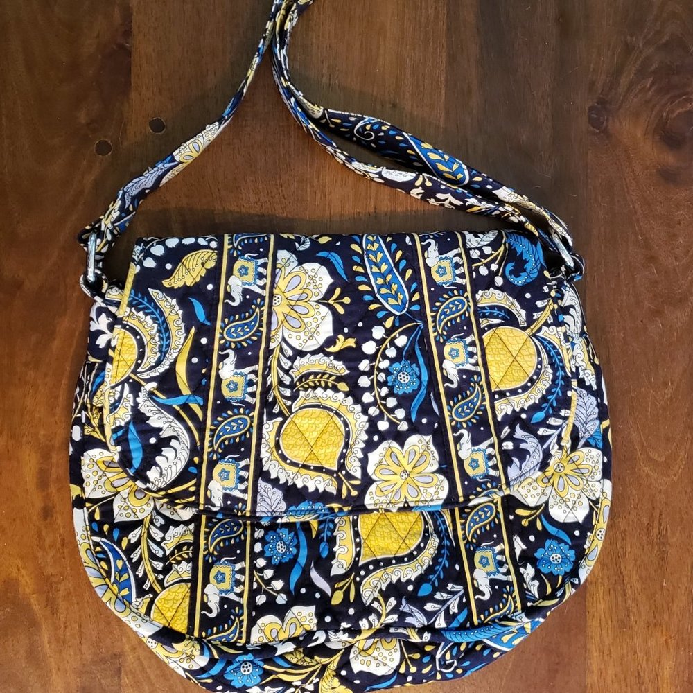 Vera Bradley Ellie Blue Saddle Up Bag